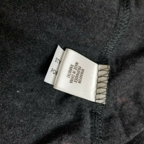 Self Esteem Charcoal Gray Tee Flamingo Pocket Top - Picture 8 of 8